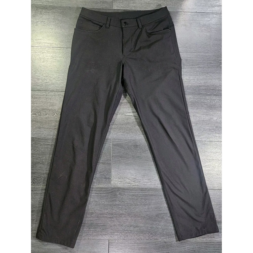 Lululemon ABC‎ Classic Fit 5 Pocket Pant Men 30x31 Black Stretch City Preppy